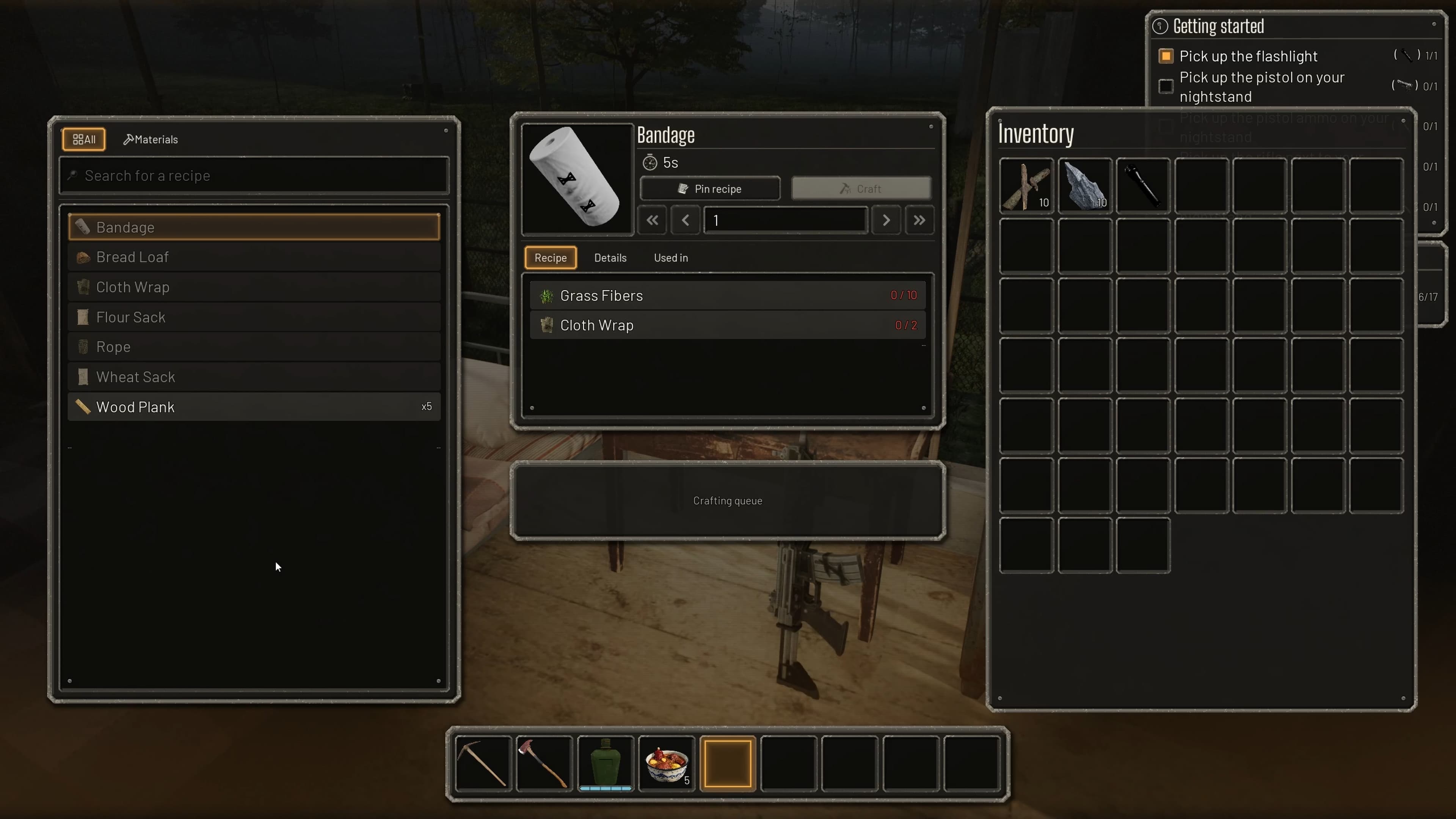 Player inventory ui
