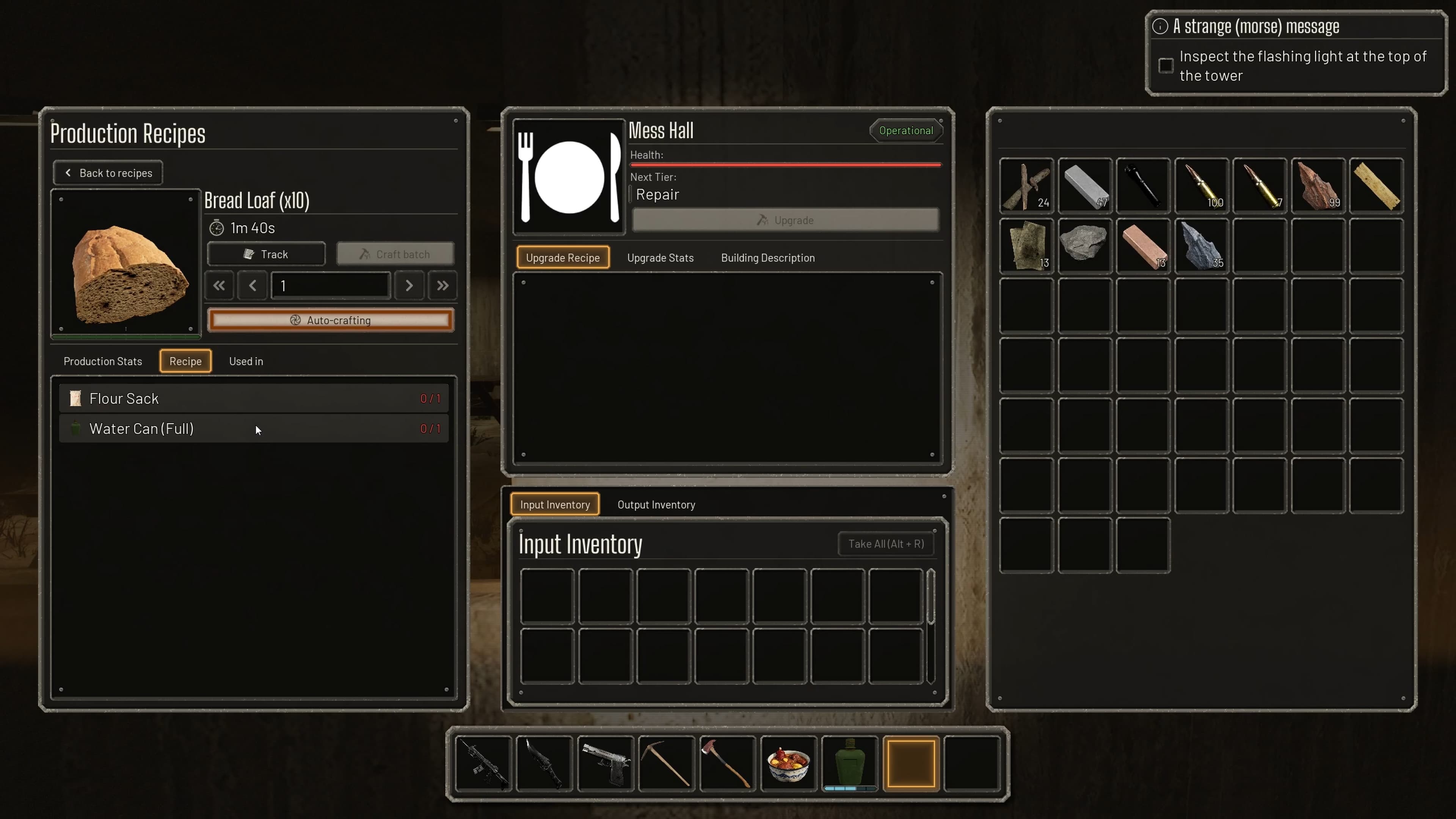 Player inventory ui